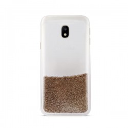 Puro Cover  PC+TPU  Sand  per Samsung Galaxy J3 2017 5 0  con liquido e glitter Oro