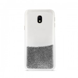 Puro Cover  PC+TPU  Sand  per Samsung Galaxy J3 2017 5 0  con liquido e glitter Argento