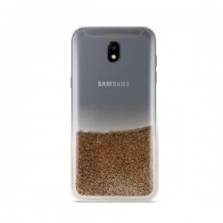 Puro Cover  PC+TPU  Sand  per Samsung Galaxy J5 2017 5 3  con liquido e glitter Oro