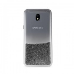 Puro Cover  PC+TPU  Sand  per Samsung Galaxy J5 2017 5 3  con liquido e glitter Argento