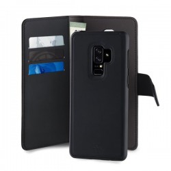 Puro Cust  Ecopelle Samsung Galaxy S9+ 6 2   Con Flip Oriz +Cover Magn Staccab+3 Vani+Tasca Banconot