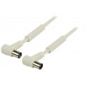 Cavo Coassiale Maschio Femmina Coax 1,5M Cavo Coassiale 120 dB ad Angolo Coassiale Maschio   Femmina Coax (IEC) 1 50 m Bianco