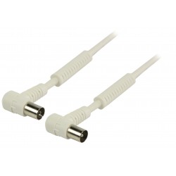 Cavo Coassiale Maschio Femmina Coax 1,5M Cavo Coassiale 120 dB ad Angolo Coassiale Maschio   Femmina Coax (IEC) 1 50 m Bianco