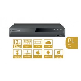 VIDEOSTAR NVR 16 CH 12MP H265 HDMI 2HDD 1080p   H265   12Vdc 5A   HDMI E VGA   1080p@25IPSVIDEOSTAR