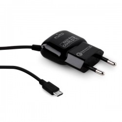 Puro Mini Carica Batterie da Viaggio Fast Carger Compact 2A Cavo Micro    Qualcomm QC 3 0 Nero