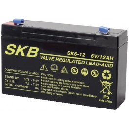 BATTERIA AL  PIOMBO SKB 6V/12A FAST 4,8 	151 x 50 x 95  101 mm