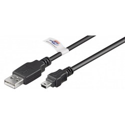 CAVO USB TIPO A  USB TIPO MINI B 1,8MT GOOBAY NERO