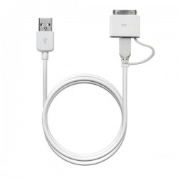 Puro Cavo UsB   micro Con Adattatore Mic RO   apple Integrato 1a Per Ricarica E