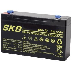 BATTERIA AL  PIOMBO SKB 6V/12A FAST 4,8 	151 x 50 x 95  101 mm