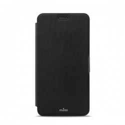 Puro Custodia in Ecopelle  Wallet  per Huawei Nova Plus 5 5  Vano Carta + Linguetta Magnetica Nero