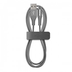 Puro Cavo in Tessuto + Connettore Alluminio per Dispositivi Micro USB, 2 4A, 1m Grigio Scuro