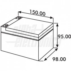 Batteria piombo AGM 12V 12Ah deep cicle 
