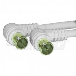 Cavo da spina F rapida a 90 a spina 90 Cavo da spina F rapida a 90° a spina F rapida a 90°   Bianco   2m