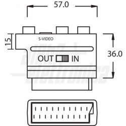 ADATTATORE  SCART IN OUT 