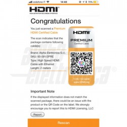 CAVO HDMI M/M 2 METRI OFC 4K 18GBPS blister