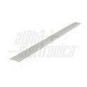 Profilo allum piatto 122mm x 2mm pr/pz Profilo di alluminio piatto senza copertura 12,2mm x 2mm   2m