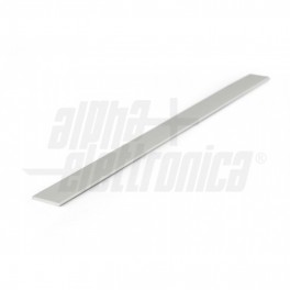 Profilo allum piatto 122mm x 2mm pr/pz Profilo di alluminio piatto senza copertura 12,2mm x 2mm   2m