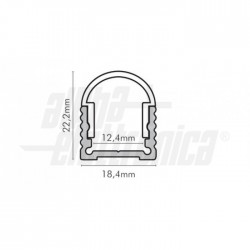 Prof allum e cover PC opaco Rot 2m pr/pz 