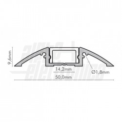 Prof allum e cover PMMA opaco 2m pr/pz 