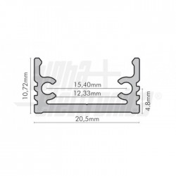 Prof alluminio 2m imb industriale pr/pz 