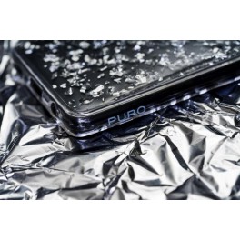 Puro Cover PC + TPU  Glam   Ice Light  per Huawei P20 Lite 5 84  con elementi metallizzati, Silver