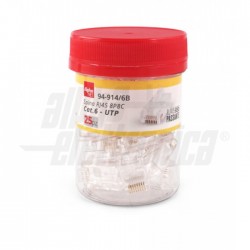 CONNETTORE  RJ45 EZ pass  Cat 6   BARATT Spina RJ45 8P8C Cat 6 passante   UTP