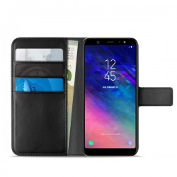Samsung Galaxy a6+ 5 6  Con Flip Oriz +C Samsung Galaxy 6 5 6  Con Flip Oriz +Cover Magn Staccab+3 Vani+Tasca Banconote Nero