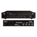 AMPLIFICATORE PA 120W 6 ZONE 70/100V AMPLIFICATORE PA 120W 6 ZONE 70/100V CON SINTONIZZATORE FM MP3 BLUETOOTH