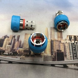 CONN F AD AVVITARE RAPIDO PER CAVI 5MM CON GUAINA BLU PUSH & LOCK       confezione da 50 pz