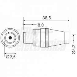 SPINA COAX SCHERMATA TV 9,5MM 