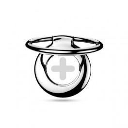 Puro, Supporto adesivo, Lega di Zinco, Smart Ring, per Smartphone,funzione Stand, SupportoSelf Argento