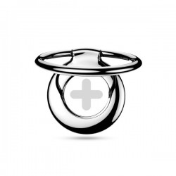 Puro, Supporto adesivo, Lega di Zinco, Smart Ring, per Smartphone,funzione Stand, SupportoSelf Argento