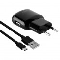 Carica Batterie Da Viaggio 1A MICRO USB + Cavo staccato Micro USB 5W Nero