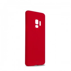 Puro Cover in Silicone Liquido con interno in microfibra per Samsung Galaxy  S9 5 8  Rosso