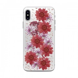 Puro Cover PC + TPU  Glam   Hippie Chic  per iPhone Xr 6 1  con Fiori Rosso