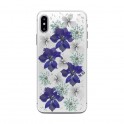 Puro Cover PC + TPU  Glam   Hippie Chic  per iPhone Xr 6 1  con Fiori Viola