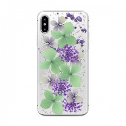 Puro Cover PC + TPU  Glam   Hippie Chic  per iPhone Xr 6 1  con Fiori Verde