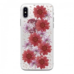 Puro Cover PC + TPU  Glam   Hippie Chic  per iPhone Xs Max 6 5  con Fiori Rosso