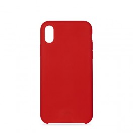 Puro Cover in Silicone Liquido con interno in microfibra per iPhone X / Xs 5 8  Rosso