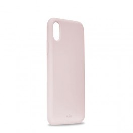 Puro Cover in Silicone Liquido con interno in microfibra per iPhone X / Xs 5 8  Rosa