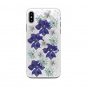 Puro Cover PC + TPU  Glam   Hippie Chic  per iPhone X / Xs 5 8  con Fiori Viola