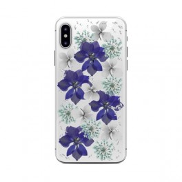 Puro Cover PC + TPU  Glam   Hippie Chic  per iPhone X / Xs 5 8  con Fiori Viola