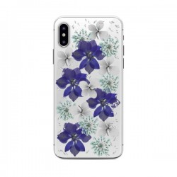 Puro Cover PC + TPU  Glam   Hippie Chic  per iPhone X / Xs 5 8  con Fiori Viola