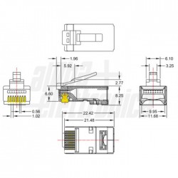 Conn RJ45 EZpass Cat 6 schem  PZ SINGOLO