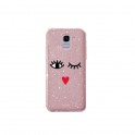 Puro Cover PC + TPU Shine  EYES  per Samsung J6 2018 5 6  Rose Gold