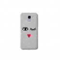 Puro Cover PC + TPU Shine  EYES  per Samsung J6 2018 5 6  Silver