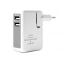 Puro Carica Batterie Da Viaggio 2 Porte Usb 3 1a Output Bianco