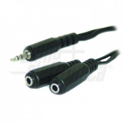 CAVO SPINA JACK 3,5 A ST 2 PRESE JK 3,5 Cavo da spina jack ø3,5 Stereo a 2 prese jack ø3,5 Stereo   0,2m