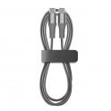 Puro Cavo in Tessuto  Fabric  da USB Type C a Type C USB 2 0, 1m, con Magic Clip Space Grey