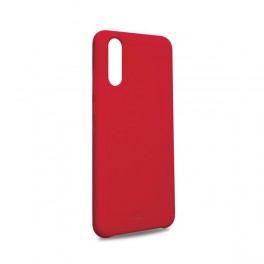 Puro Cover in Silicone Liquido con interno in microfibra per Huawei P20 5 8  Rosso
